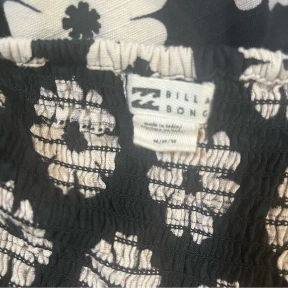 Billabong Hawaiian Dress Smocking Black Size Medium - Picture 3 of 4